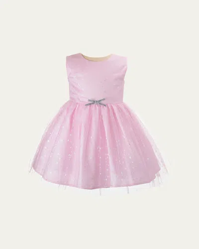 Rachel Riley Kids' Girl's Sparkle Tulle Dress In Pink