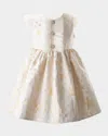 RACHEL RILEY GIRL'S STAR-PRINT RUFFLE DAMASK DRESS