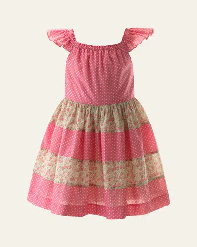 RACHEL RILEY GIRL'S STRAWBERRY & POLKA DOT TIERED DRESS