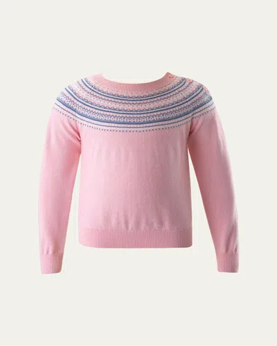 RACHEL RILEY GIRL'S SWEATER W/ FAIRISLE INTARSIA