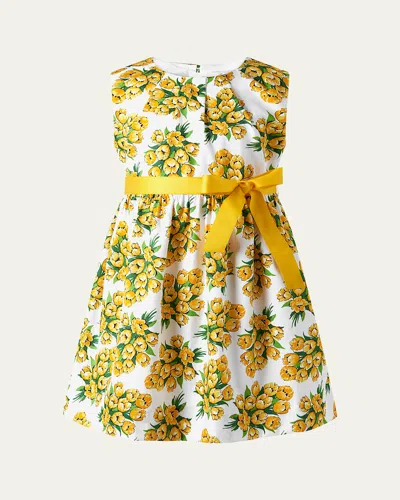 RACHEL RILEY GIRL'S TULIP BOUQUET SASH DRESS