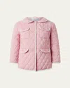 Rachel Riley Two-tone Quilted Jacket In Pink