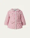 Rachel Riley Two-tone Quilted Jacket In Pink