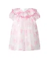 Rachel Riley Girls' Bow Organza Dress - Baby In Pink