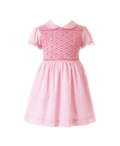 Rachel Riley Girls' Bow Smocked Dress - Little Kid, Big Kid In Pink