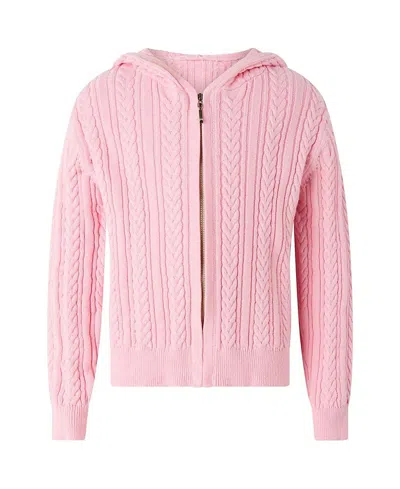 Rachel Riley Girls' Cable Knit Hoodie - Little Kid, Big Kid