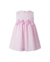 Rachel Riley Check Bow Dress In Pink