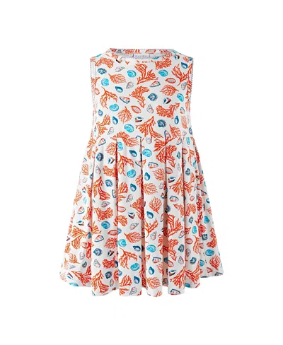 Rachel Riley Kids'  Coral Jersey Dress In Multi