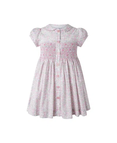 RACHEL RILEY GIRLS' DITSY BLOOM SMOCKED BUTTON-FRONT DRESS - LITTLE KID, BIG KID