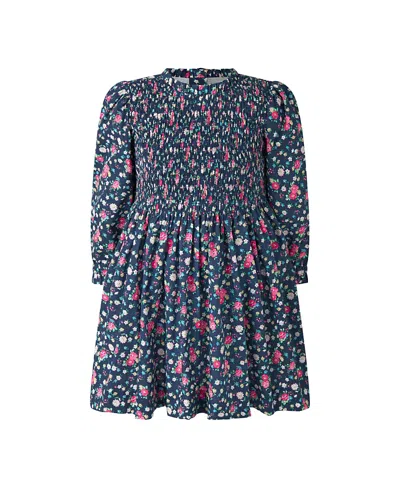 Rachel Riley Girls' Ditsy Floral Ruched Dress - Little Kid, Big Kid In Multi