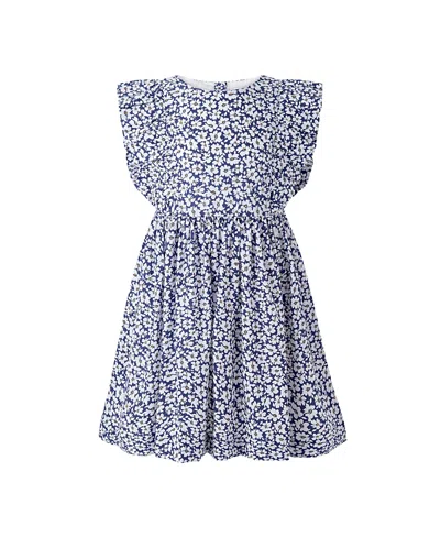 Rachel Riley Girls' Floral Frill Sundress - Little Kid, Big Kid In Blue