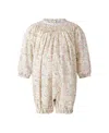 Rachel Riley Girls' Floral Smocked Babysuit - Baby In Pink