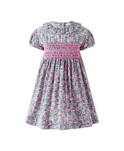 Rachel Riley Girls' Floral Smocked Dress & Bloomers - Baby In Multi