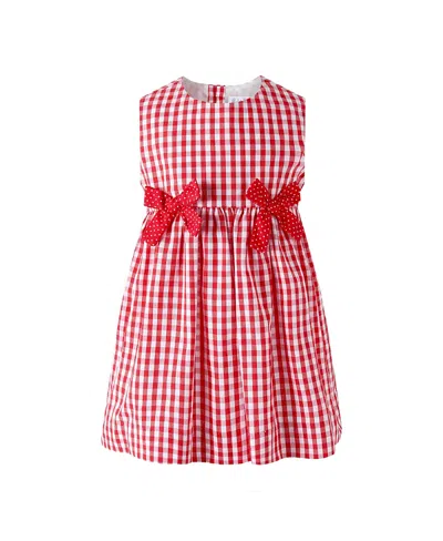 Rachel Riley Girls' Gingham Bow Dress And Bloomers - Baby In Animal Print