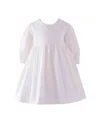 Rachel Riley Girls' Lace Trim Dress & Bloomers - Baby In White