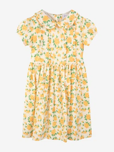 Rachel Riley Kids' Girls Marigold Frill Dress In Yellow