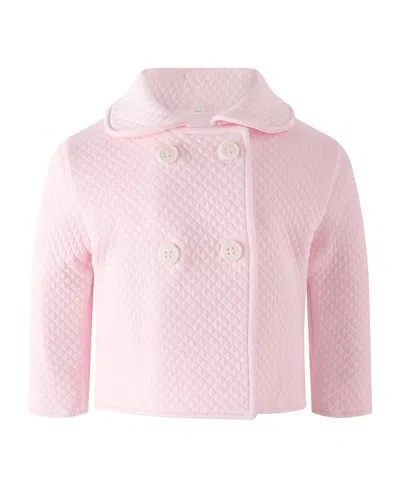 Rachel Riley Girls' Pima Quilted Jacket - Baby In Pink