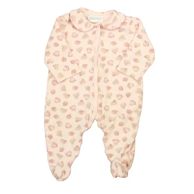 Rachel Riley Kids' Girls Pink Cupcakes Long Sleeve Outfit In Neutral