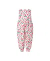 Rachel Riley Girl's Posy Floral Sleeveless Jumpsuit In Pink