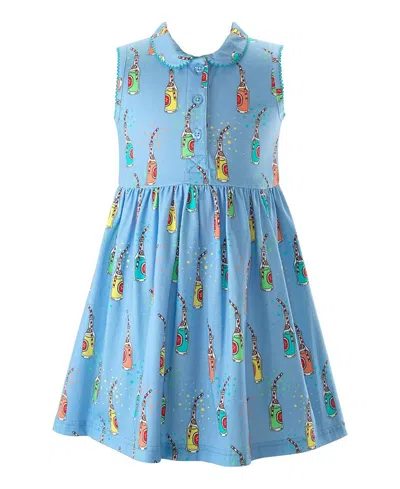 Rachel Riley Girls' Soda Pop Jersey Dress - Little Kid, Big Kid In Blue