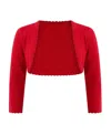 Rachel Riley Girls' Sparkle Scalloped Bolero Sweater - Little Kid, Big Kid In Red