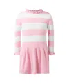 Rachel Riley Girls' Stripe Knit Dress - Little Kid, Big Kid In Animal Print