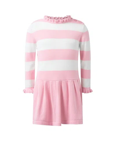 Rachel Riley Girls' Stripe Knit Dress - Little Kid, Big Kid In Animal Print