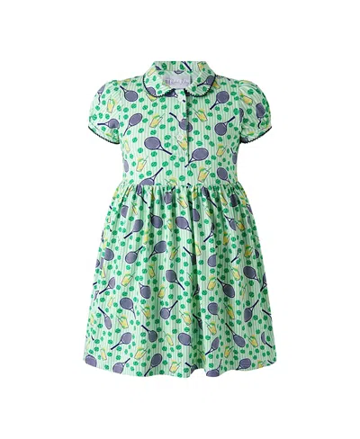 Rachel Riley Girls' Summer Sport Jersey Dress - Little Kid, Big Kid In Green