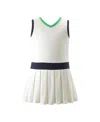Rachel Riley Girls' Tennis Pleated Dress And Shorts - Little Kid, Big Kid In White