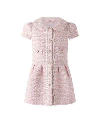 Rachel Riley Girls' Tweed Dress - Little Kid, Big Kid In Pink