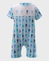 Rachel Riley Kid's Seahorse Romper In Blue