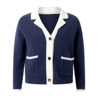 Rachel Riley Kids'  Knit Blazer In Blue