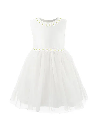 Rachel Riley Kids' Little Girl's & Girl's Daisy Tulle Dress In White