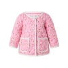 Rachel Riley Mini Daisy Bias Trim Jacket In Pink