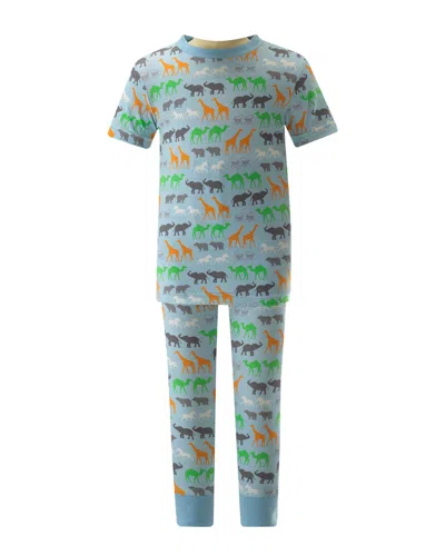 Rachel Riley Noah's Ark Animal Pajama In Multi