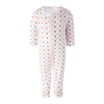 Rachel Riley Babies'  Pima Petal Footie In Pink