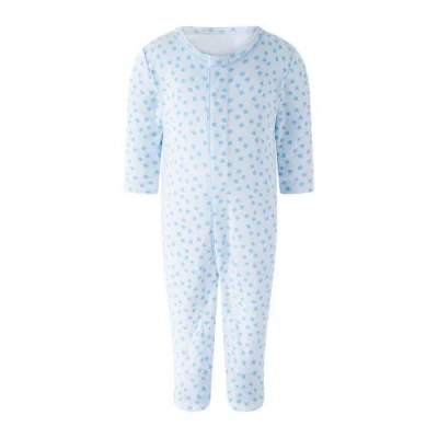 Rachel Riley Babies'  Pima Star Footie In Blue
