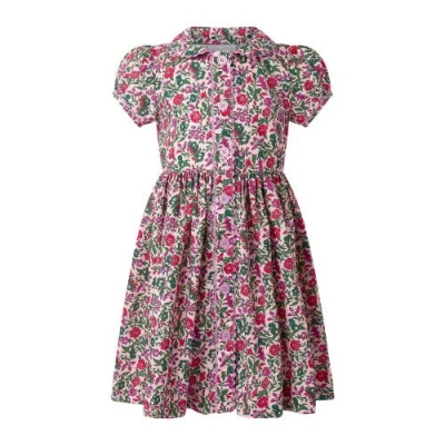 Rachel Riley Kids'  Pink Floral Button-front Dress