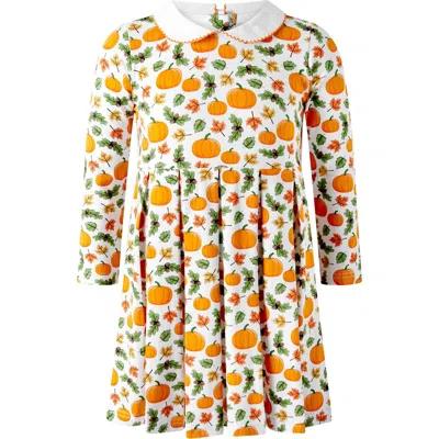 Rachel Riley Kids'  Pumpkin Jersey Dress In Orange