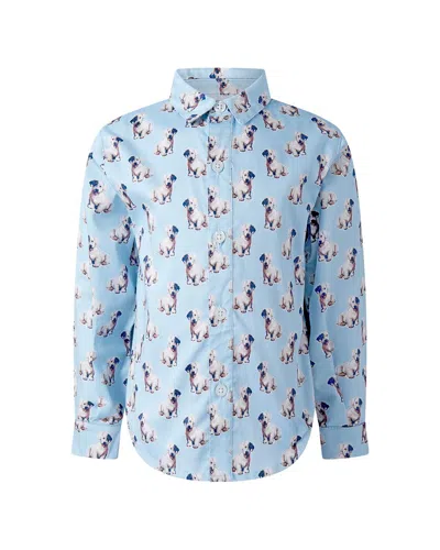 Rachel Riley Puppy Shirt In Blue