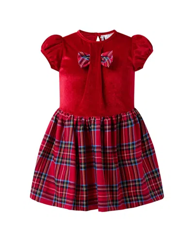 Rachel Riley Red Velvet Check Party Dress