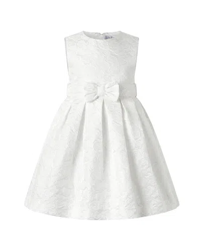 Rachel Riley Rose Damask Party Dress In White