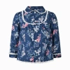 Rachel Riley Rose Frill Blouse In Navy