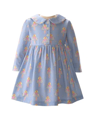 Rachel Riley Kids' Snowflake Dancers Jersey Dress In Blue