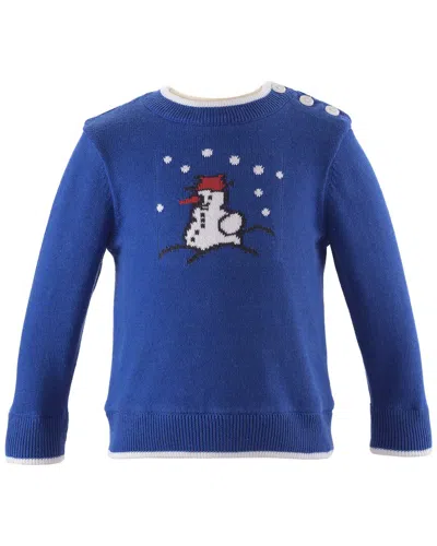 Rachel Riley Snowman Sweater In Blue