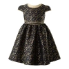 Rachel Riley Star Damask Dress In Black