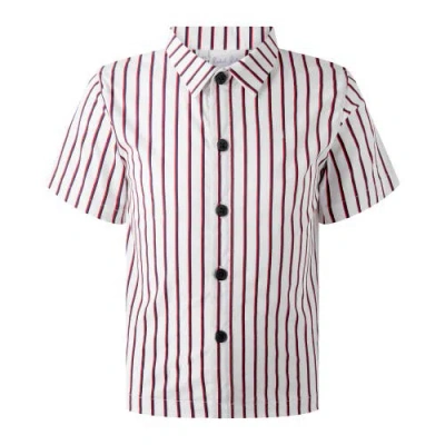 Rachel Riley Kids'  Stripe Shirt In White