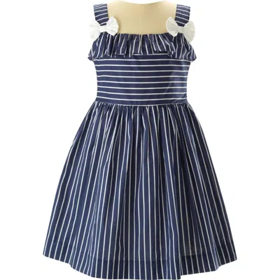 Rachel Riley Kids'  Striped Sundress In Navy