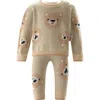 Rachel Riley Teddy Knit Sweater & Leggings Set