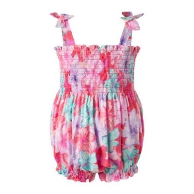 Rachel Riley Babies'  Tropical Flower Bubble In Pink